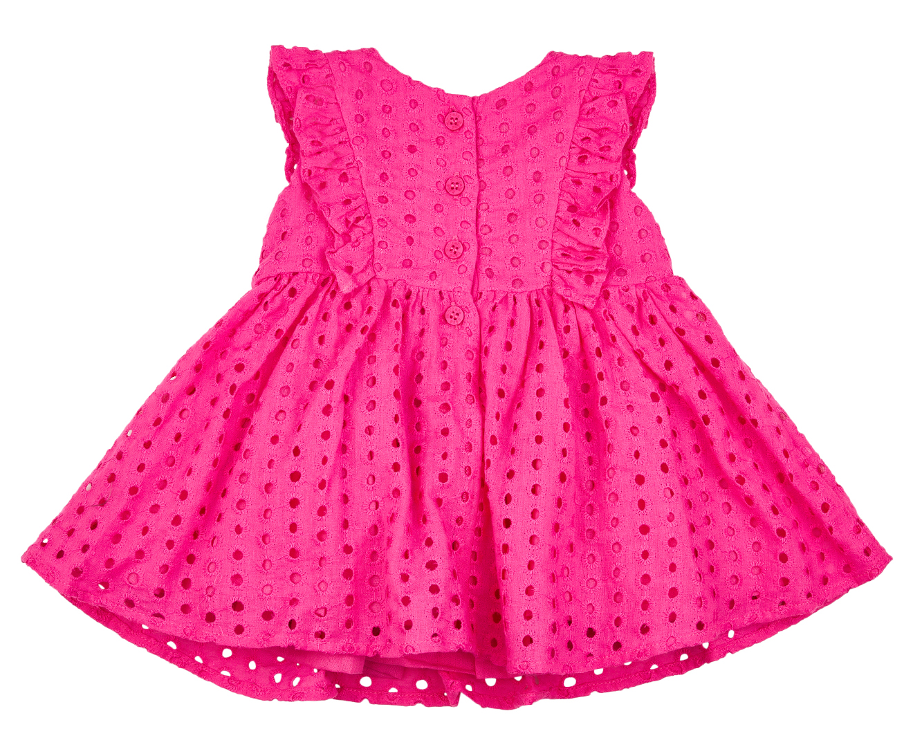 Bébé by Minihaha Baby Girls' Isla Broderie Dress - Hot Pink | Catch.com.au