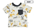 Fox & Finch Baby Boys' Rahh Print Tee / T-Shirt / Tshirt - Multi