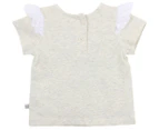 Fox & Finch Baby Girls' Ocean Whale Tee / T-Shirt / Tshirt - Grey Marle