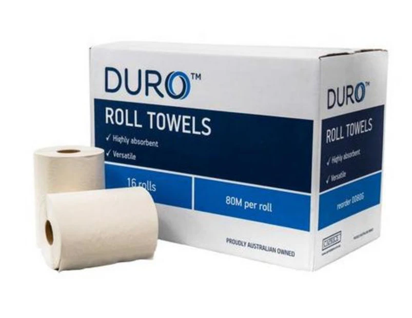 DURO Roll Towel Carton of 16 Rolls