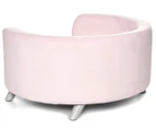Enchanted Home Small Rosie Pet Sofa Bed - Blush Pink