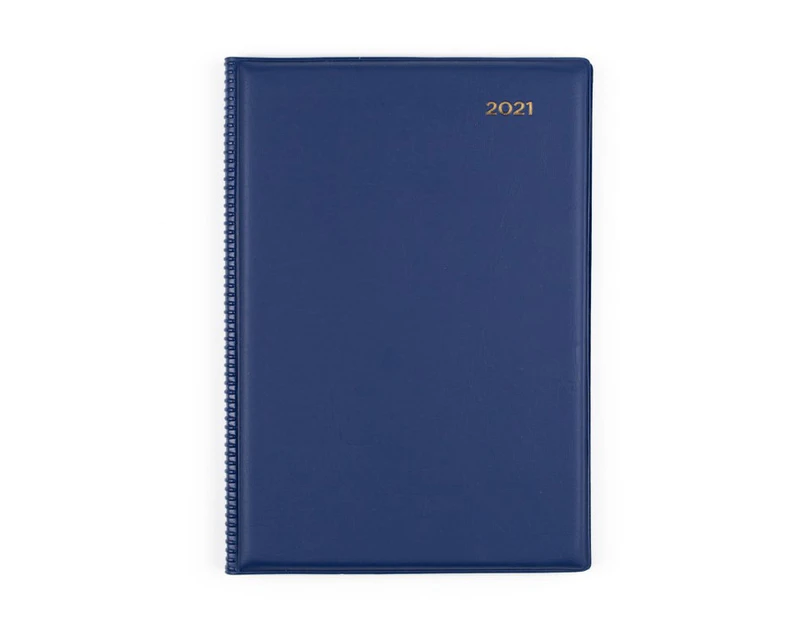 Collins Belmont Desk - 2021 Calendar Year Diary - A5 2 Days to Page - Navy : Calendar Year Diary - Product Code - 287.V59-21