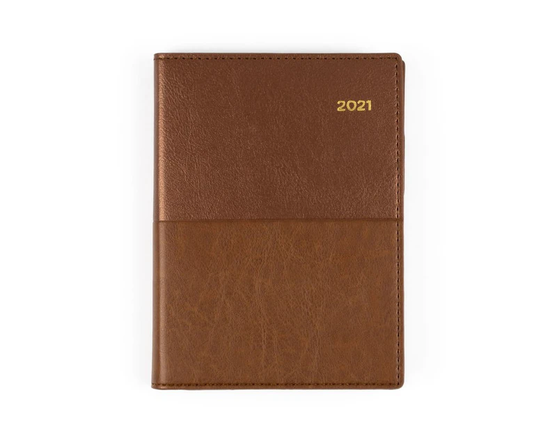 Collins Vanessa - 2021 Calendar Year Diary - A6 Week to View - Tan : Calendar Year Diary - Product Code - 365.V90-21