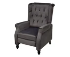 Velvet Accent Elegant Recliner Armchair Adjustable with High Wingback