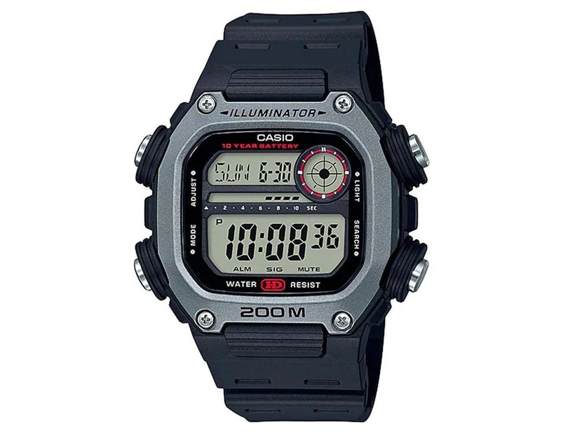 Casio 50.5mm DW291H-1A Digital Resin Watch - Black