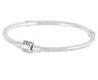 Pandora Moments Barrel Clasp Snake Chain Sterling Silver Bracelet - Silver