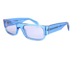 Retrosuperfuture Smile Blue Rectangle Sunglasses Acetate Transparent Blue