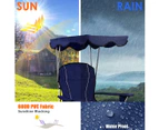 Costway Outdoor Camping Chair with Canopy Foldable Beach Arm Chair Sun Shade Folding Fishing Picnic w/Cup Holders