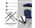 Costway Outdoor Camping Chair with Canopy Foldable Beach Arm Chair Sun Shade Folding Fishing Picnic w/Cup Holders