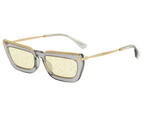 Jimmy Choo VELA/G/S Cat Eye Sunglasses Acetate Transparent Grey/Gold