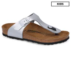 Birkenstock Kids' Gizeh Narrow Fit Sandals - Silver
