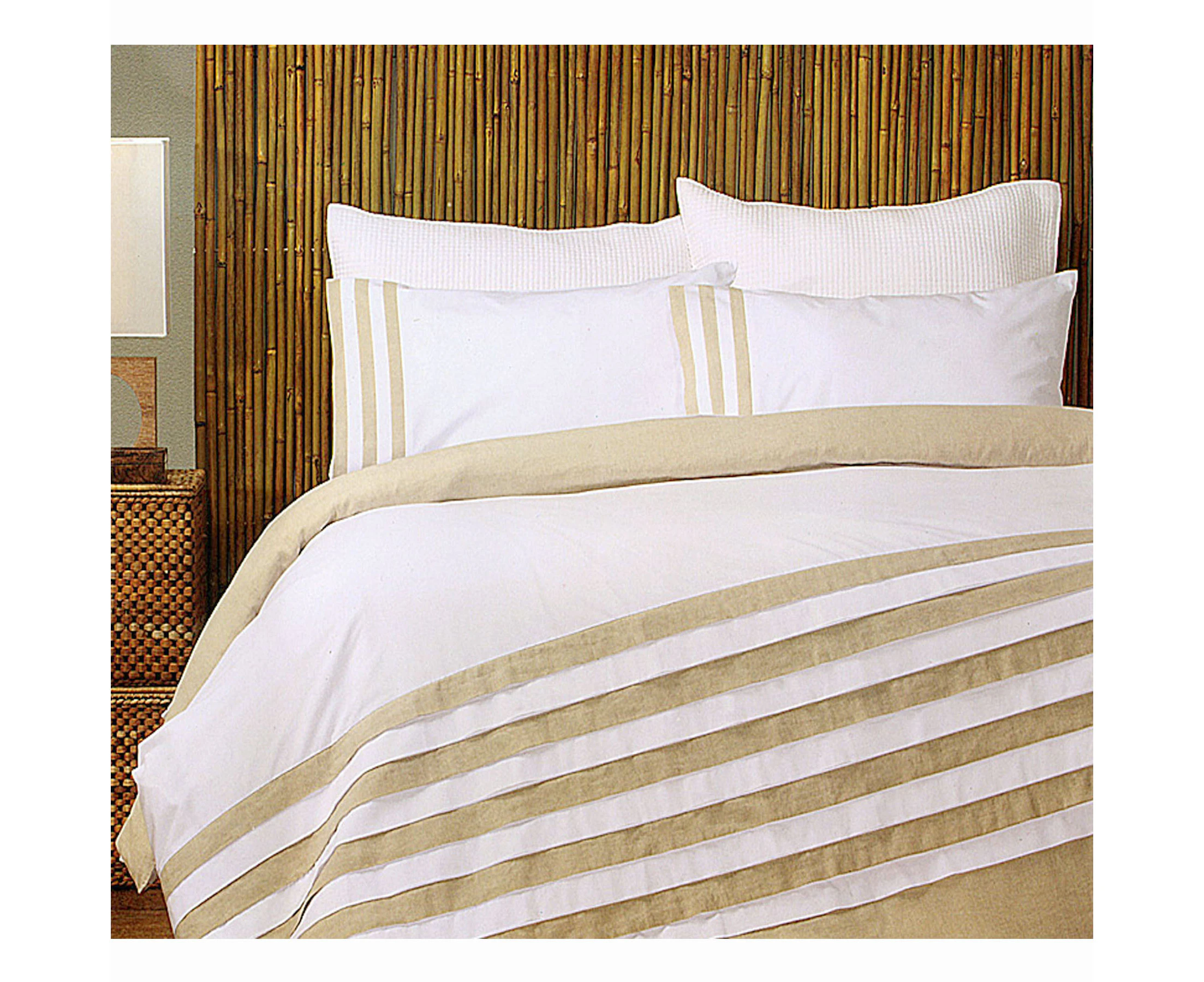 Turin White Linen Quilt Cover Set