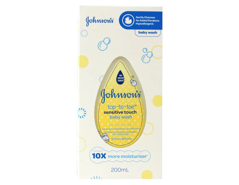 Johnson's 200ml Baby Wash Sensitive Touch Top To Toe