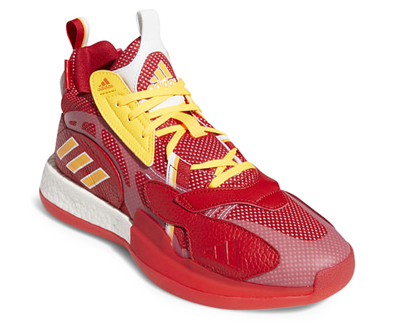 Adidas Men's Zoneboost Basketball Shoes - Team Collegiate Red/Solar Gold/Cloud White | Catch.com.au