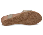 BioNatura Women's Genoa Leather Sandals - Khaki