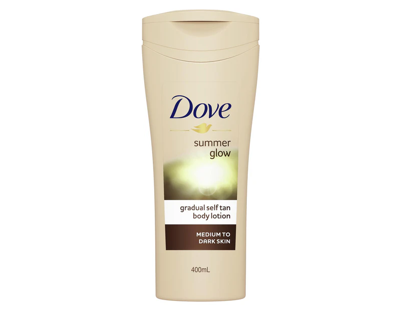 Dove Summer Glow Gradual Self Tan Lotion Medium To Dark Skin 400ml