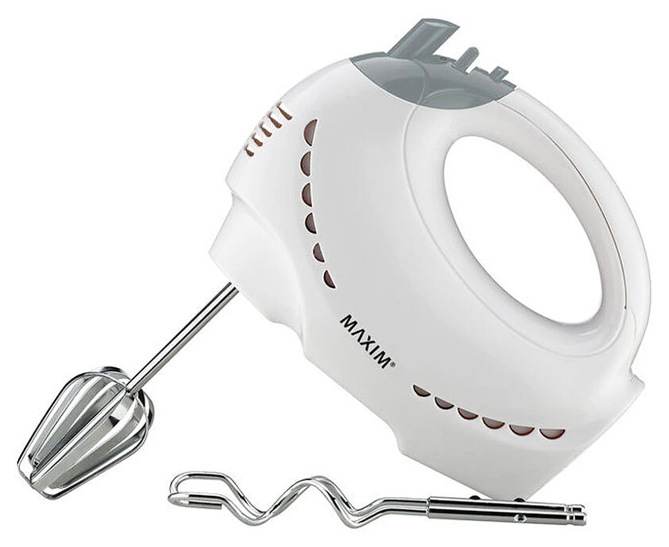 Maxim 200W Electric Handheld/Portable Mixer Knead/Whisk w/ Beater/Dough Hooks WH