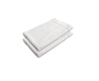 800GSM Set of 2 Cotton Bath Mat 45 x 75 cm - White