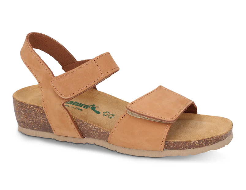 BioNatura Women's Sarno Leather Sandals - Cognac