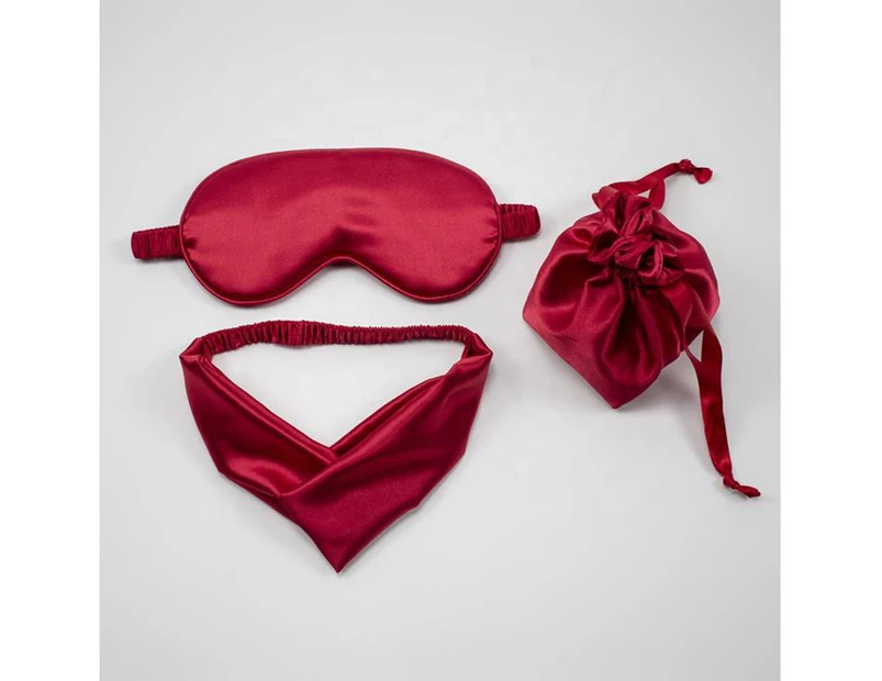 Red Headband And Eye Mask Gift Set Bridesmaid Gift