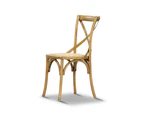 Parisian Cross Back Chair-Oak (Set of 2)