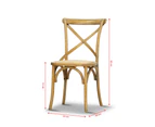 Parisian Cross Back Chair-Oak (Set of 2)