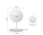 Ymall LED Lighted Makeup Mirror with 3 Light Settings Rechargeable Vanity Mirror with 1x/5x Magnifications with Cosmetic Organizer TD023(Pink)