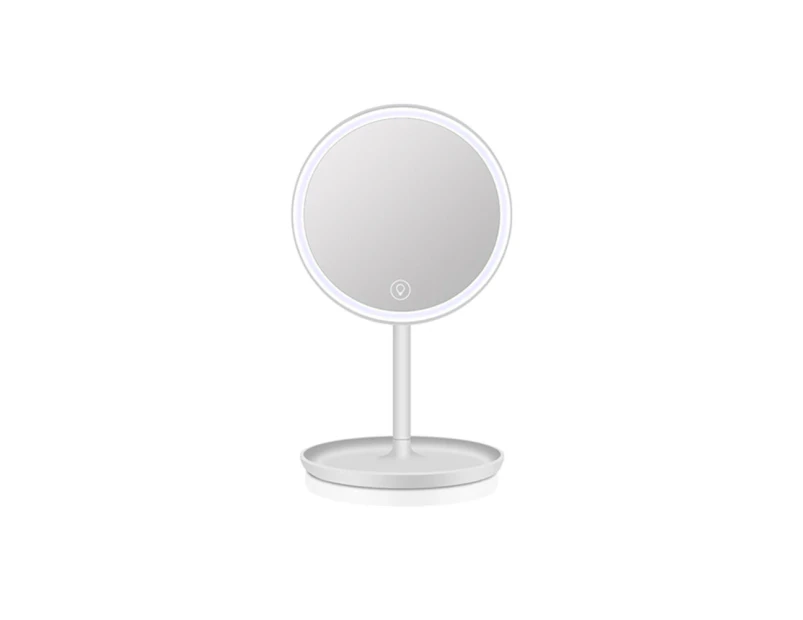 Ymall LED Lighted Makeup Mirror with 3 Light Settings Rechargeable Vanity Mirror with 1x/ 5x Magnifications Touch Sensor TD020(White)