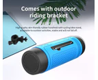 Ymall A1 Portable Wireless Bluetooth Speakers Bicycle Column Boombox Soundbar Woofer Hands Free with Radio Flashlight (Army Green)