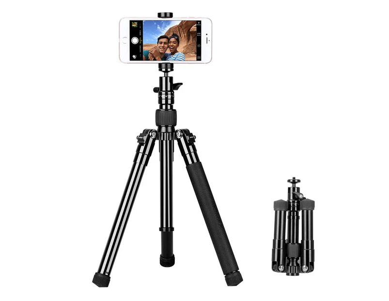 Phone Tripod Portable Adjustable Camera Selfie Stick For Live Broadcast/Photography/Selfie TRS5D-Black