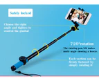 Bluetooth Selfie Stick With Remote Control Extendable Selfie Hero L For iPhone/Android Phone KMS7D - Blue