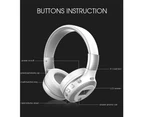 Ymall B19 Wireless Headphones  Bluetooth Headset Stereo Earphone with Microphone for Computer Phone/Support TF/Aux (BlackGrey)