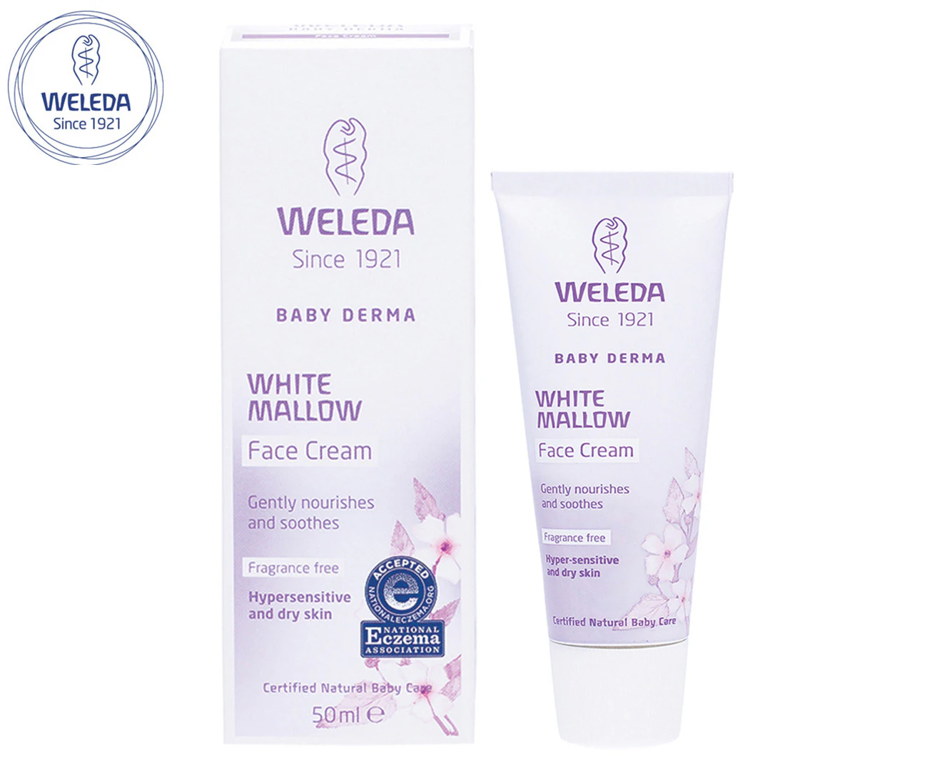 Weleda Baby Derma White Mallow Face Cream  Fragrance Free (For Sensitive Skin) 50ml/1.7oz