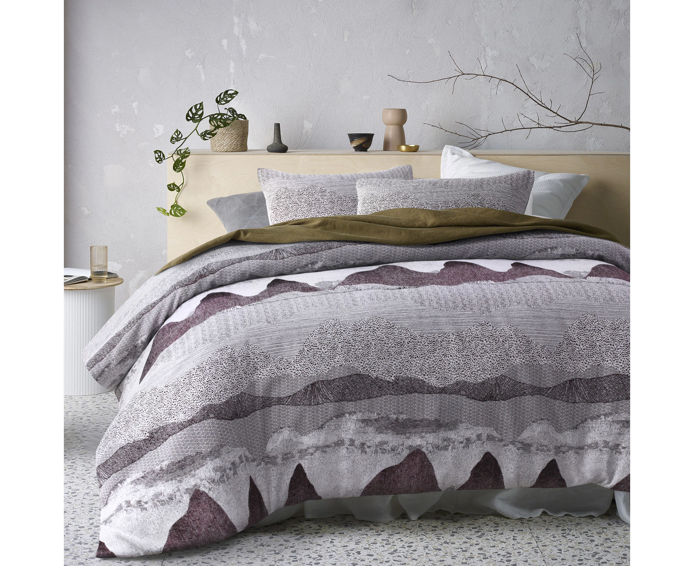 Accessorize Bulla Burgundy Quilt Cover Set Queen