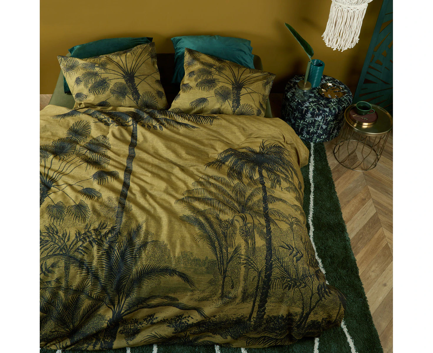 Bedding House Tour Du Monde Ochre Cotton Quilt Cover Set Queen