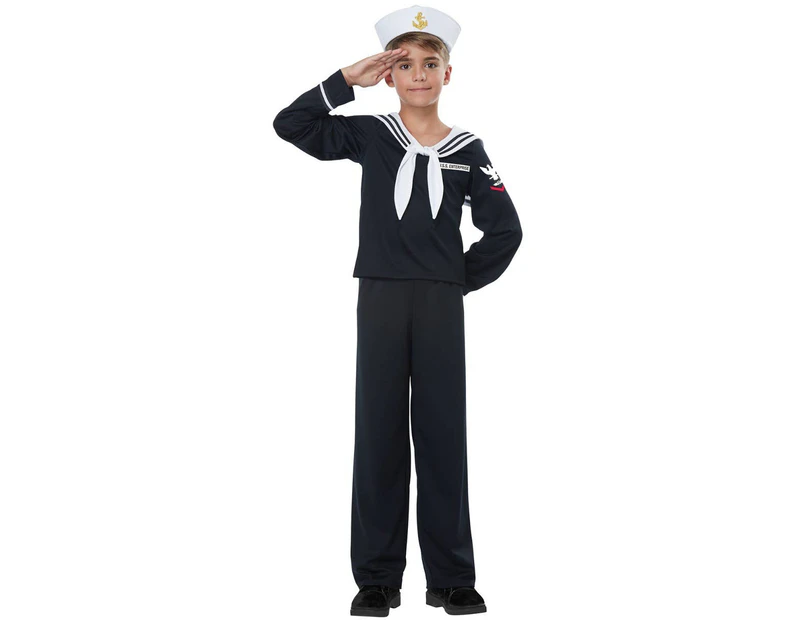 Black Navy Sailor Uniform Boys Costume Boys
