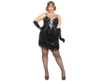 1920s Glamour Plus Size Women's Gatsby Dress Costume Womens
