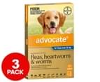 Advocate Fleas, Heartworm & Worms Treatment For Extra Large Dogs 25kg+ 3pk 1