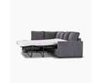 Christine 3-Seat Sofa Bed with LHF Chaise-Dark Grey