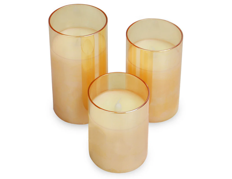 LED Candles - Set of 3 | M&W Gold
