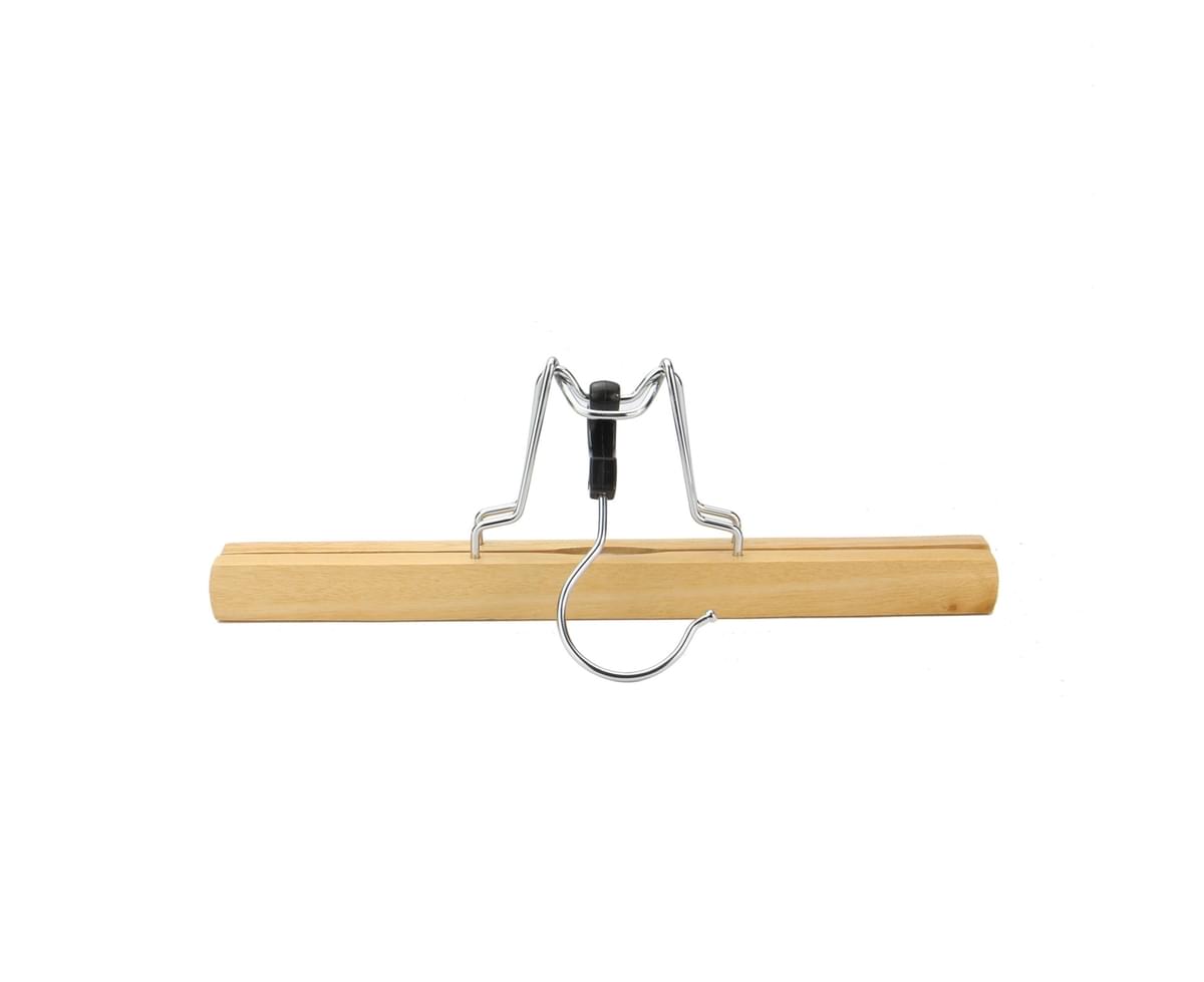 Bamboo Trousers Clamp Hangers Set Of, Wooden Trouser Clamp Hangers Australia