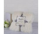 160cm x 130cm Soft Fluffy Shaggy Warm Blanket Bedspread Throw - Gray 9