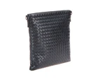 Bottega Veneta Preloved Intrecciato Leather Crossbody Bag Womens Black - Designer - Pre-Loved