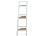 HelloFurniture Hawaii 3-Tier Display Ladder Corner Shelf Rack - White 3
