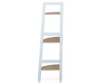 HelloFurniture Hawaii 3-Tier Display Ladder Corner Shelf Rack - White