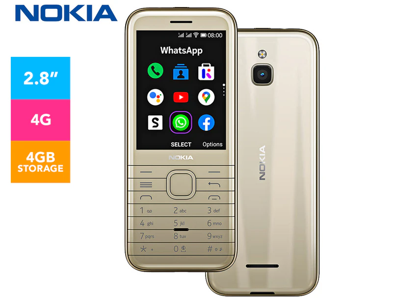 Nokia 8000 4GB Unlocked - Citrine (Gold)