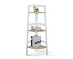 HelloFurniture Hawaii 3-Tier Display Ladder Corner Shelf Rack - White