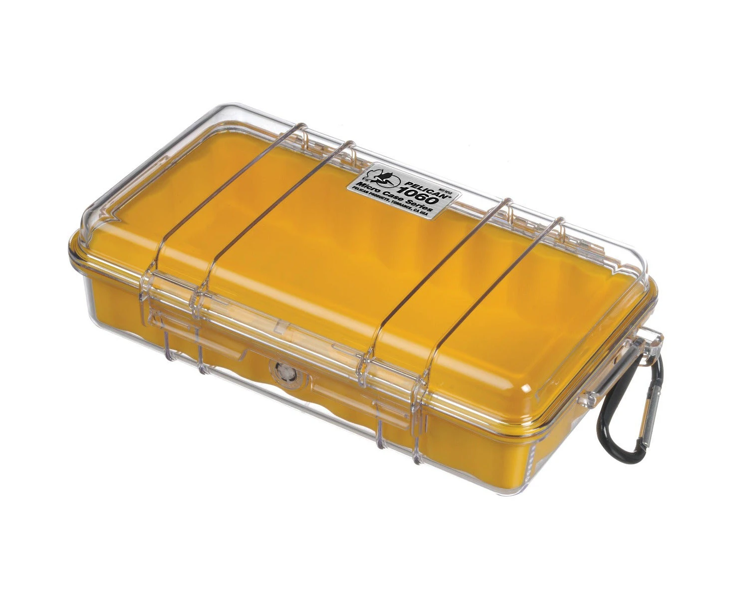 Pelican 1060 Micro Clear Case with Yellow Liner