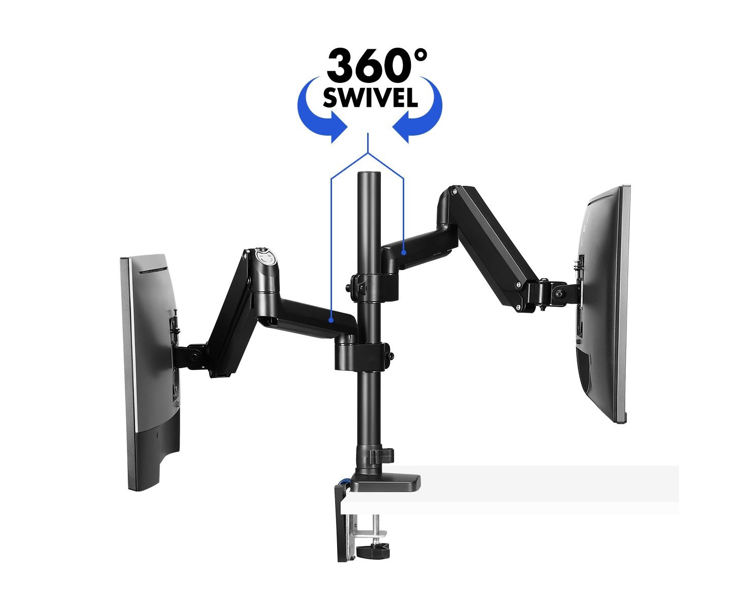 dual monitor stand 35 inch