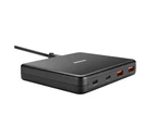 Urban Surge 100W PD Charger w/USB-C/USB-A Smart IQ Ports Charging Station Black